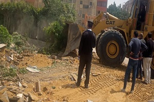 حملة لازالة التعديات على املاك الدولة بمنطقة صقر قريش والحي العاشر